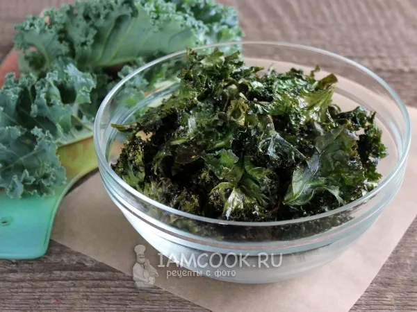 Фото блюда: Чипсы из капусты кейл (кале, кудрявой)