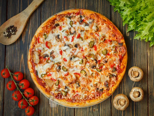 Фото блюда: Пицца с шашлыком