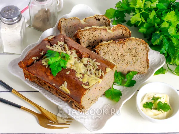 Фото блюда: Запеканка из куриной печени с гречкой в духовке