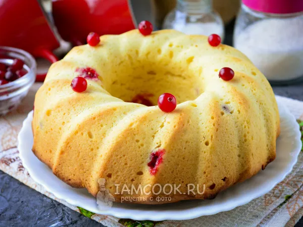 Фото блюда: Кекс с клюквой