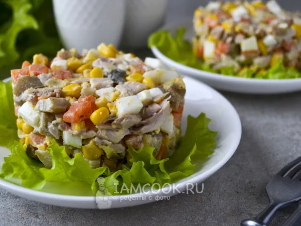 Фото блюда: Салат «Дамский каприз» с грибами