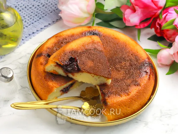 Фото блюда: Пирог с вареньем на сковороде