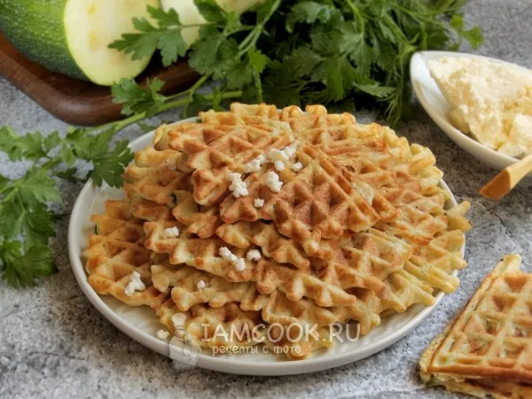 Фото блюда: Вафли из кабачков