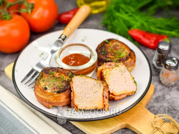 Фото блюда: Медальоны в беконе