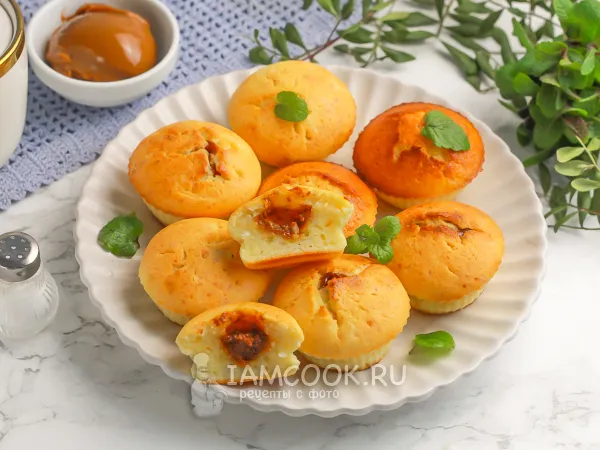 Фото блюда: Творожные кексы со сгущенкой