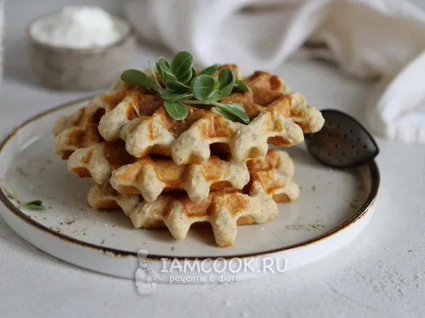 Фото блюда: Вафли с протеином и овсяной мукой