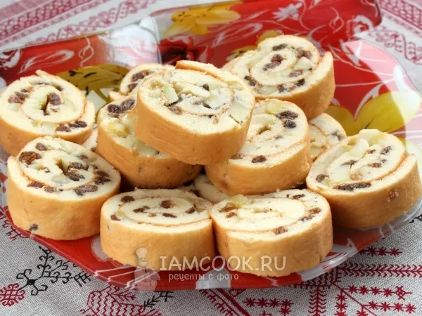 Фото блюда: Быстрый бисквитный рулет