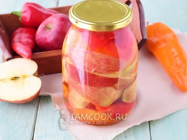 Фото блюда: Перец с яблоками на зиму