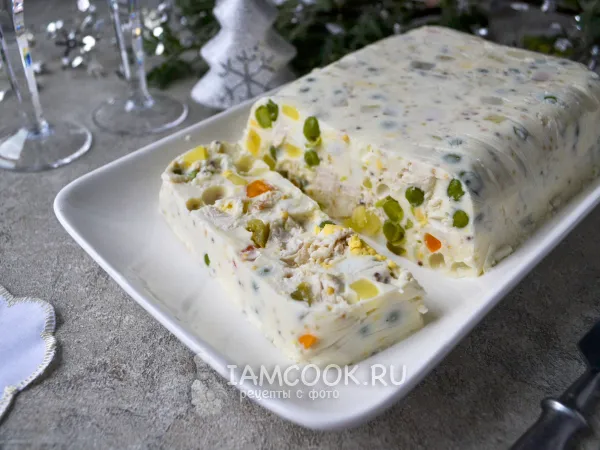 Фото блюда: Заливное «Оливье»