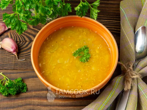 Фото блюда: Суп с чечевицей и сельдереем