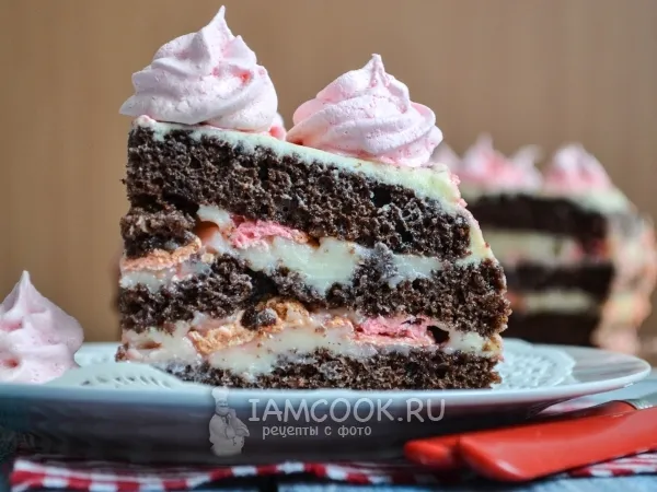 Фото блюда: Бисквитный торт с безе