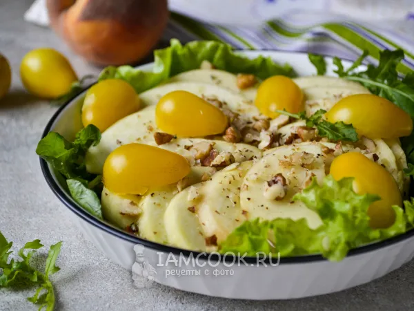 Фото блюда: Салат с рукколой и персиками