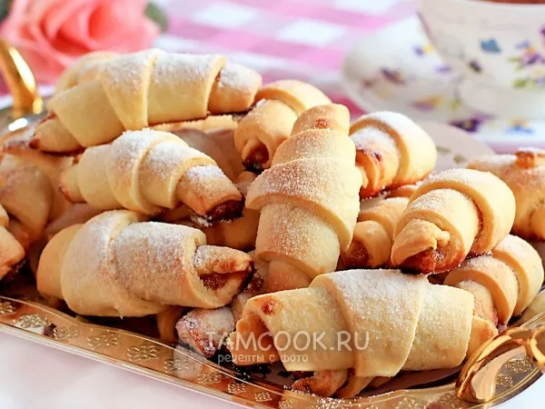 Фото блюда: Рогалики на сметане и маргарине с повидлом