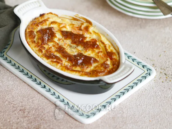 Фото блюда: Творожная запеканка с рыбой