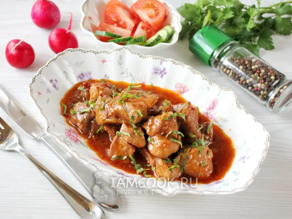 Фото блюда: Гуляш из свинины с соевым соусом