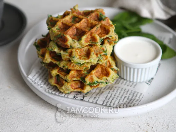 Фото блюда: ПП вафли из кабачков