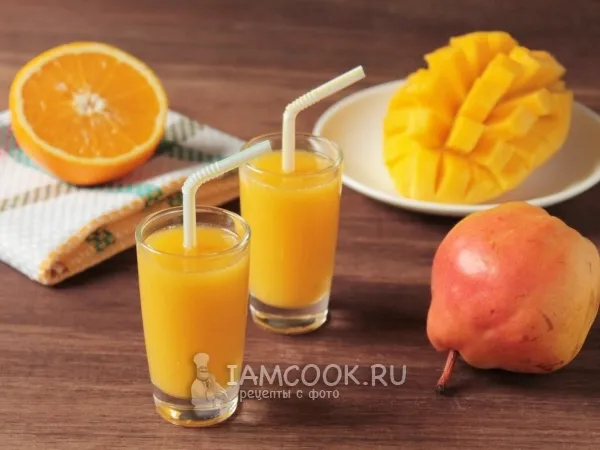 Фото блюда: Смузи из свежего манго и груши