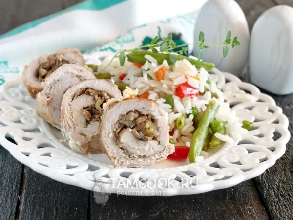 Фото блюда: Свиные рулетики с грибами