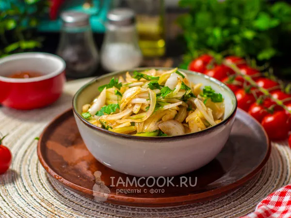 Фото блюда: Маринованный лук с кетчупом