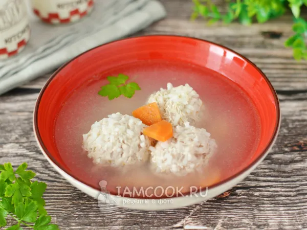 Фото блюда: Ежики в бульоне