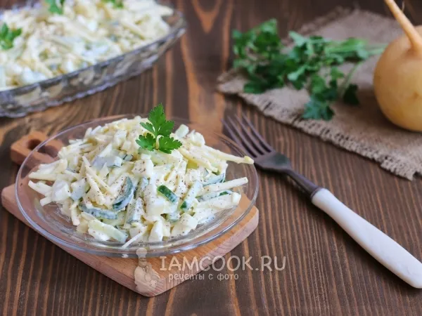 Фото блюда: Салат с репой и яйцом