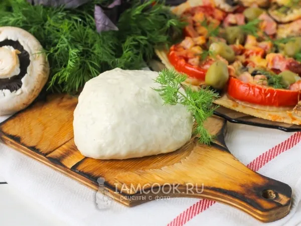 Фото блюда: Тесто для тонкой итальянской пиццы (классическое тонкое)