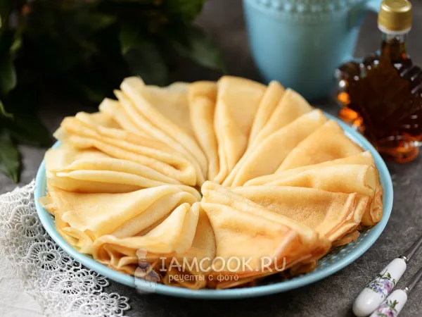 Фото блюда: Заварные блины на молоке без яиц