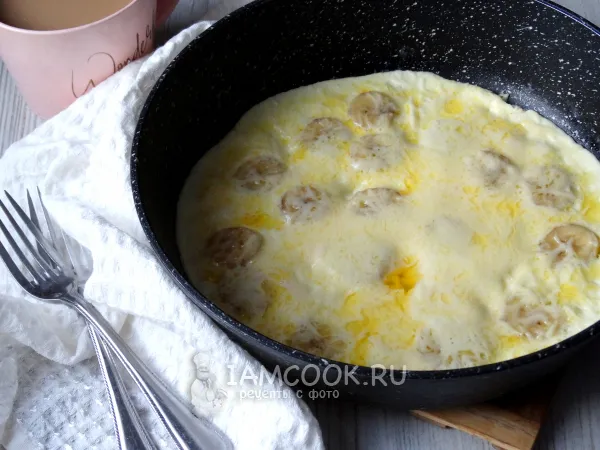 Фото блюда: Омлет с бананом