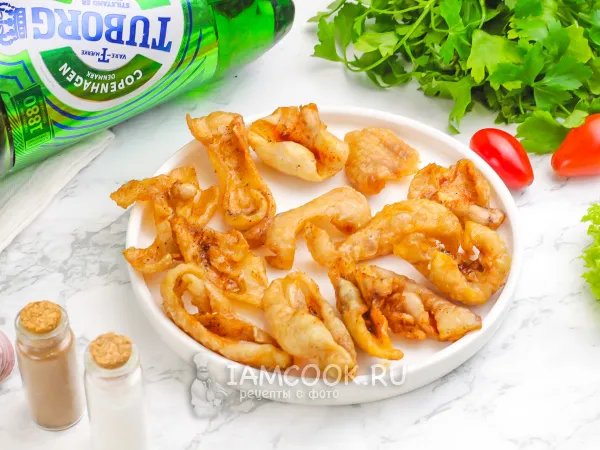 Фото блюда: Чипсы из куриной кожи