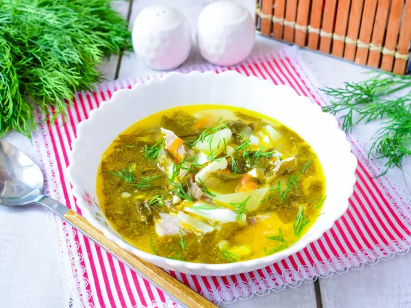 Фото блюда: Суп из ревеня и щавеля