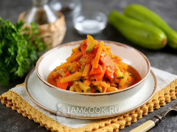 Фото блюда: Овощное рагу с репой и кабачком