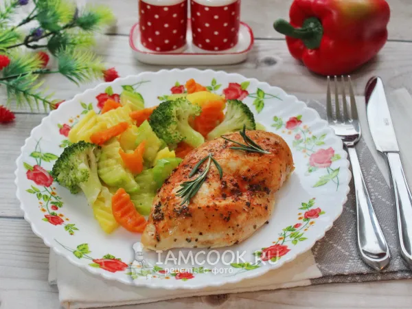 Фото блюда: Куриная грудка в пергаменте в духовке