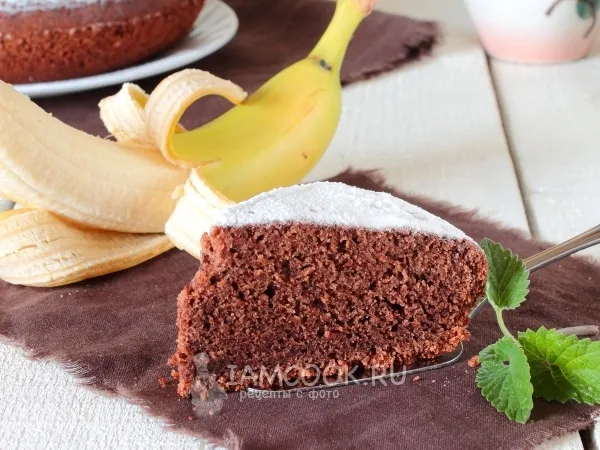 Фото блюда: Банановый кекс с шоколадом в мультиварке