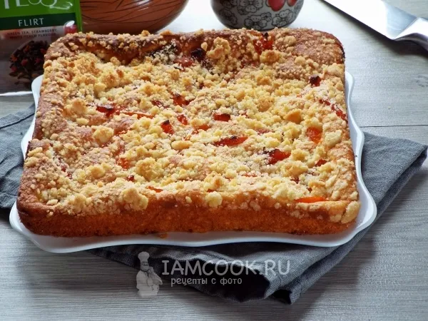 Фото блюда: Пирог с курагой и штрейзелем