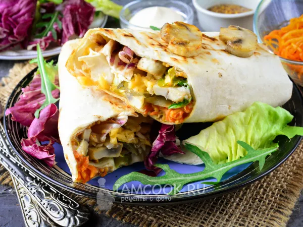 Фото блюда: Шаурма с грибами