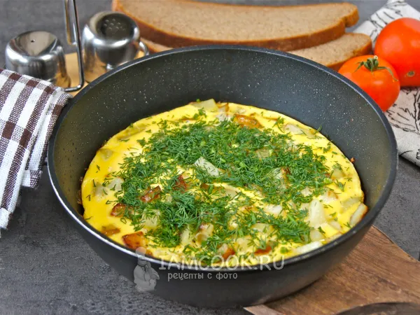 Фото блюда: Яичница по-деревенски