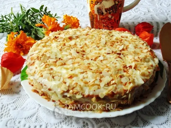 Фото блюда: Бисквитный торт с кремом