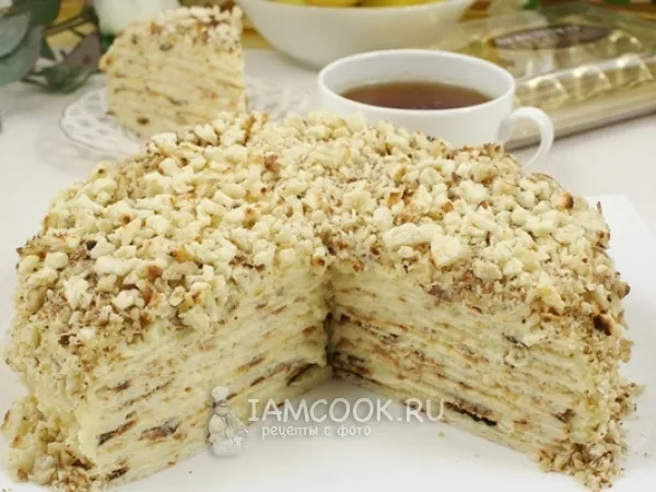 Фото блюда: Творожный торт на сковороде