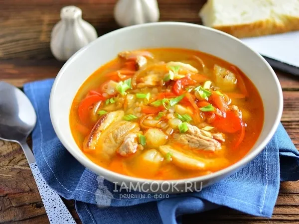 Фото блюда: Гречневый суп со свининой