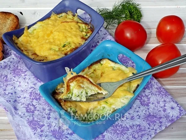 Фото блюда: Омлет с кабачком в духовке