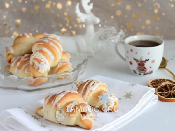 Фото блюда: Рогалики с жареными яблоками