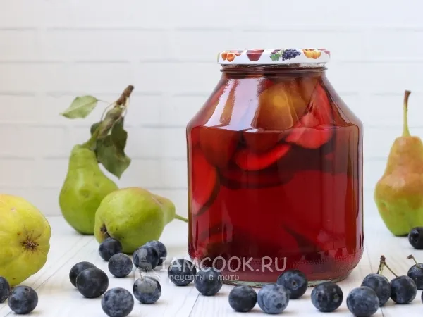 Фото блюда: Груши с тёрном в сиропе на зиму