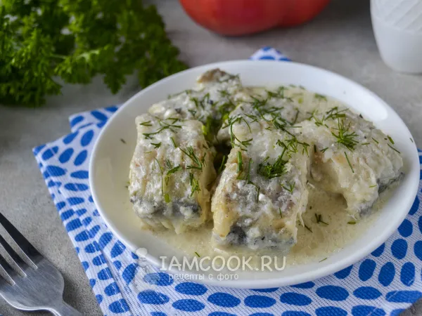 Фото блюда: Минтай в горчичном соусе