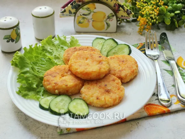 Фото блюда: Рисовые биточки с морковью