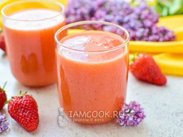 Фото блюда: Смузи с клубникой и манго