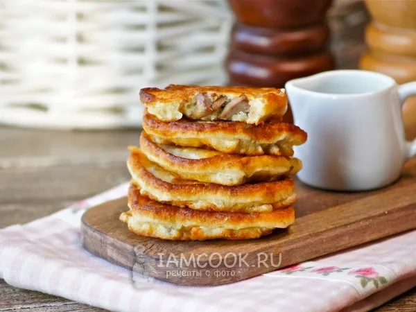 Фото блюда: Оладьи из муки с печенью