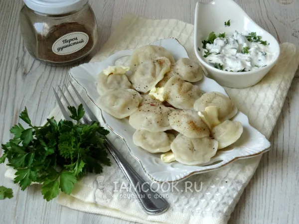 Фото блюда: Пельмени с грибами (в начинке)