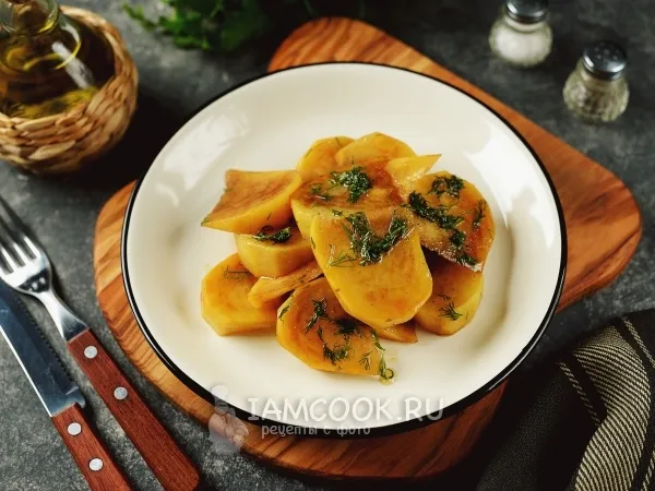 Фото блюда: Пареная репа в микроволновке