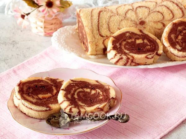 Фото блюда: Рулет «Зебра»