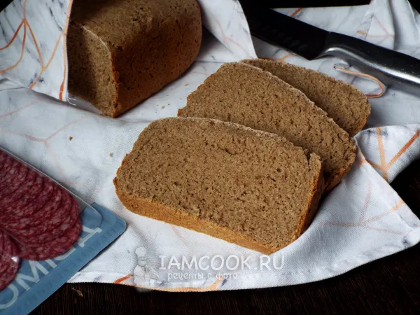 Фото блюда: Ржаной хлеб в хлебопечке без пшеничной муки